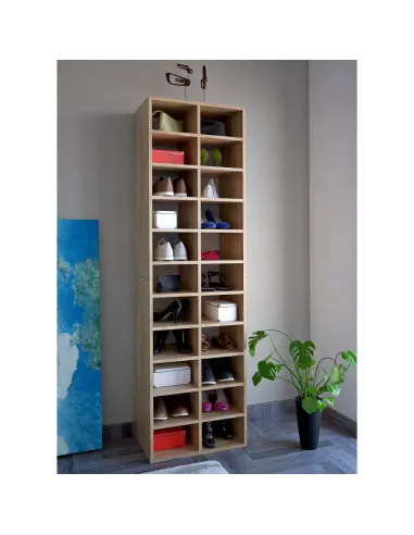 Raft înalt/pantofar IGNO, hol/dormitor, 54x34x184 cm, PAL laminat | MobilaOK