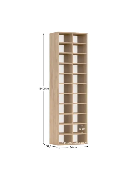 Raft înalt/pantofar IGNO, hol/dormitor, 54x34x184 cm, PAL laminat | MobilaOK