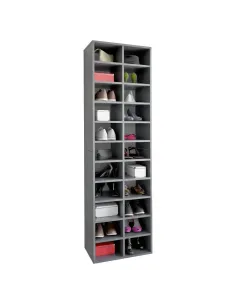 Raft înalt/pantofar IGNO, grafit, dormitor/hol, 54x34x184 cm, PAL melaminat | MobilaOK