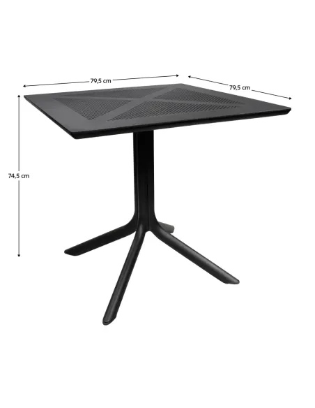 Masă de grădină DENTON NEW, interior/exterior, 79.5x79.5x74.5 cm, Plastic | MobilaOK