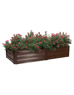 Pat de flori, NONKY, grădină/balcon, 160x80x30 cm, oțel vopsit pulbere | MobilaOK