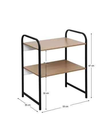 Raft BAYAN pentru living, dormitor, birou, 53x35x67 cm, Metal si MDF | MobilaOK