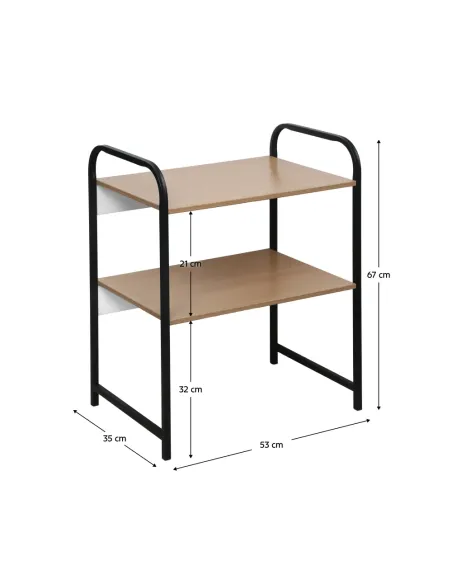 Raft BAYAN pentru living, dormitor, birou, 53x35x67 cm, Metal si MDF | MobilaOK