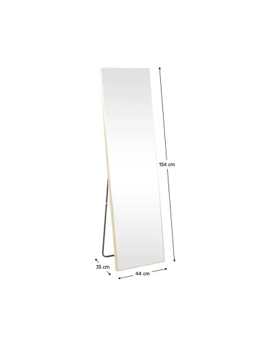 Oglindă de podea LUSET, dormitor/hol/living, 44x35x154 cm, metal/plastic | MobilaOK