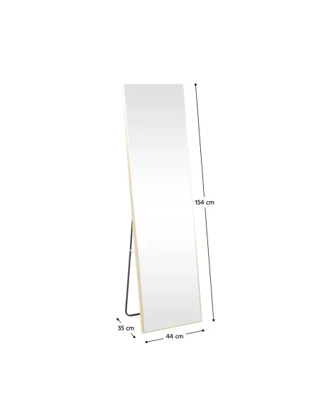 Oglindă de podea LUSET, dormitor/hol/living, 44x35x154 cm, metal/plastic | MobilaOK