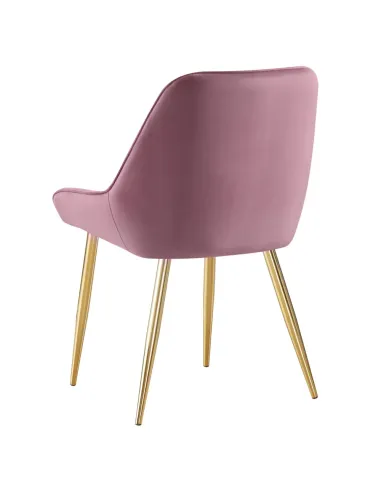 Scaun PERLIA dining, 56x62x89 cm, catifea velvet/crom auriu | MobilaOK