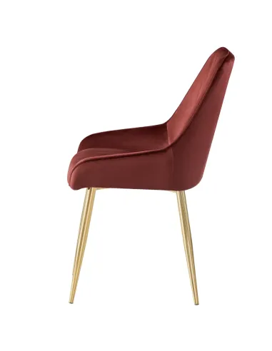 Scaun Dining PERLIA, sufragerie/dining, 56x62x89 cm, catifea/crom | MobilaOK