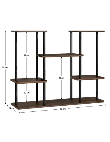 Suport pentru plante LEDER, living/balcon, 80x24x65.5 cm, Fier/MDF | MobilaOK
