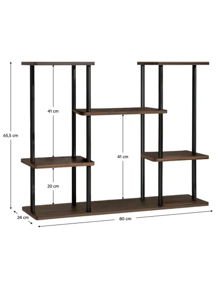 Suport pentru plante LEDER, living/balcon, 80x24x65.5 cm, Fier/MDF | MobilaOK