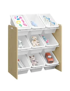 Organizator Jucării BOIS, camera copil, 65x67x31 cm, PAL/MDF, plastic, metal | MobilaOK