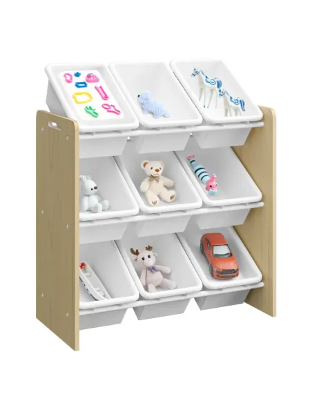 Organizator Jucării BOIS, camera copil, 65x67x31 cm, PAL/MDF, plastic, metal | MobilaOK