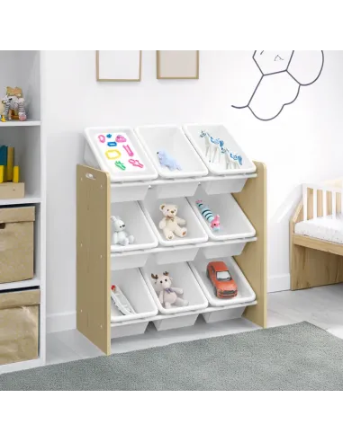 Organizator Jucării BOIS, camera copil, 65x67x31 cm, PAL/MDF, plastic, metal | MobilaOK