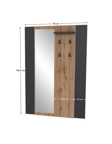 Panou suspendat AMONI, hol/baie/dormitor, 96x30.5x140.2 cm, PAL laminat | MobilaOK