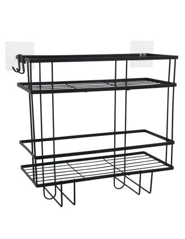 Organizator Baie SABRINA pentru deasupra WC-ului, 34x15x36 cm, Oțel Carbon | MobilaOK