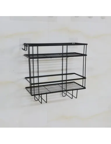 Organizator Baie SABRINA pentru deasupra WC-ului, 34x15x36 cm, Oțel Carbon | MobilaOK
