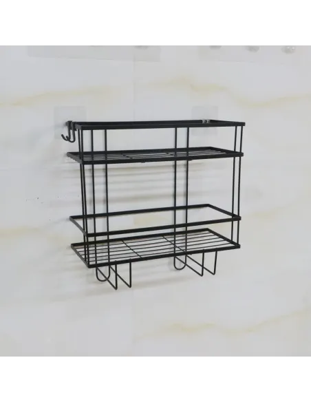 Organizator Baie SABRINA pentru deasupra WC-ului, 34x15x36 cm, Oțel Carbon | MobilaOK
