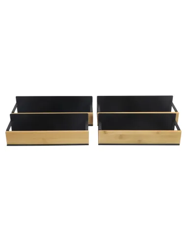 Poliță, ZOBER TYP 1, bucătărie, 27x8.5x7.5 cm & 29.5x9.5x7.5 cm, Bambus și Oțel | MobilaOK