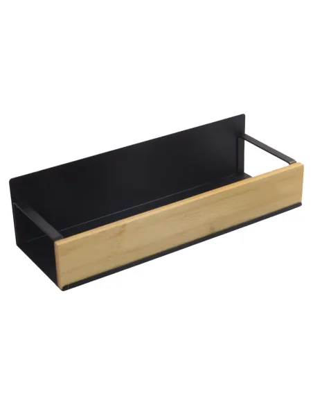 Poliță, ZOBER TYP 1, bucătărie, 27x8.5x7.5 cm & 29.5x9.5x7.5 cm, Bambus și Oțel | MobilaOK