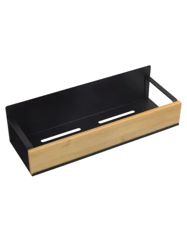 Poliță, ZOBER TYP 1, bucătărie, 27x8.5x7.5 cm & 29.5x9.5x7.5 cm, Bambus și Oțel | MobilaOK