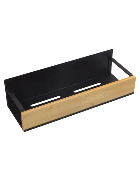 Poliță, ZOBER TYP 1, bucătărie, 27x8.5x7.5 cm & 29.5x9.5x7.5 cm, Bambus și Oțel | MobilaOK