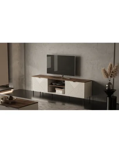 Măsuță TV EYCO 2D/180, living, 183.4x40x55.2 cm, PAL laminat/MDF | MobilaOK