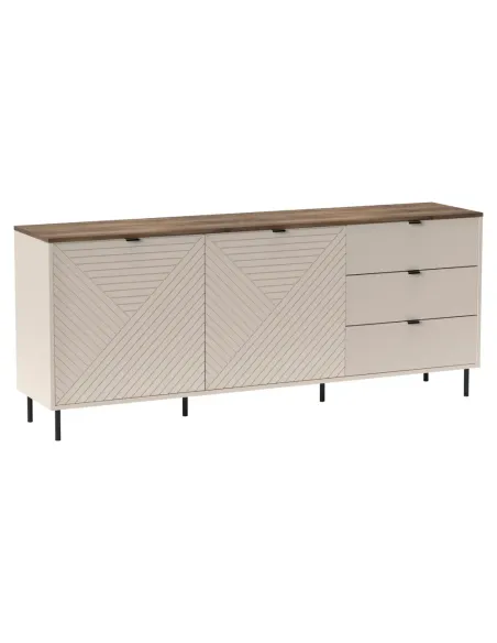 Comodă EYCO 2D3S pentru dormitor/hol, 183.4x40x75.2 cm, PAL/MDF | MobilaOK