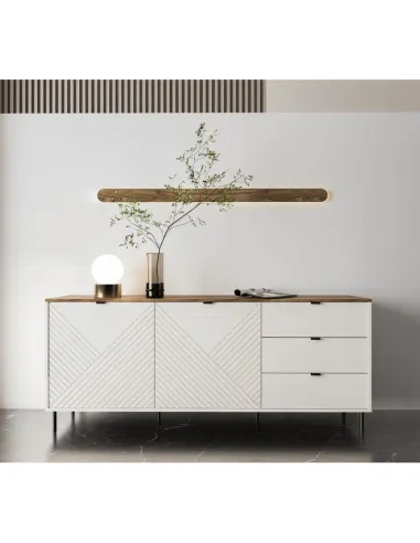 Comodă EYCO 2D3S pentru dormitor/hol, 183.4x40x75.2 cm, PAL/MDF | MobilaOK
