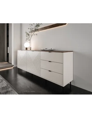 Comodă EYCO 2D3S pentru dormitor/hol, 183.4x40x75.2 cm, PAL/MDF | MobilaOK