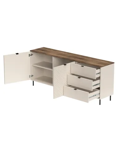 Comodă EYCO 2D3S pentru dormitor/hol, 183.4x40x75.2 cm, PAL/MDF | MobilaOK