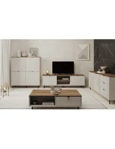 Raft, EYCO 4D, living/dormitor, 123.4x40x135.2 cm, PAL/MDF, KONDELA | MobilaOK 2
