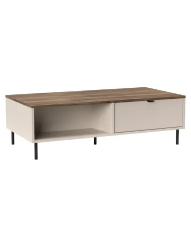 Măsuță de cafea EYCO, living, 110x60x37 cm, PAL/MDF înfoliat și metal | MobilaOK