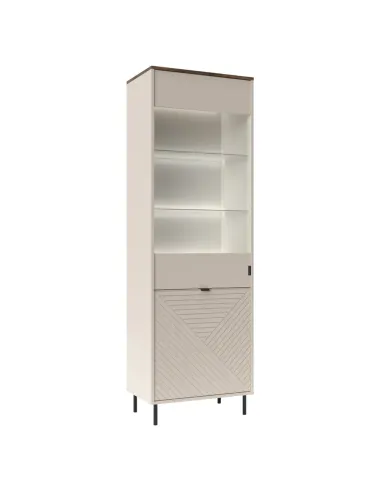 Vitrină EYCO, living/hol, 63.4x40x194.6 cm, PAL/MDF înfoliat | MobilaOK