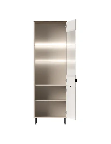 Vitrină EYCO, living/hol, 63.4x40x194.6 cm, PAL/MDF înfoliat | MobilaOK