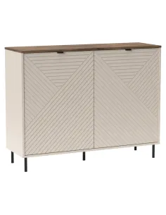 Comodă EYCO 2D pentru dormitor/living, 123.4x40x95.4 cm, din PAL melaminat | MobilaOK