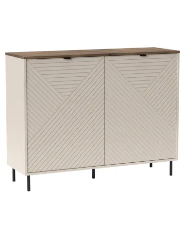 Comodă EYCO 2D pentru dormitor/living, 123.4x40x95.4 cm, din PAL melaminat | MobilaOK
