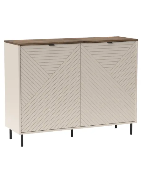 Comodă EYCO 2D pentru dormitor/living, 123.4x40x95.4 cm, din PAL melaminat | MobilaOK
