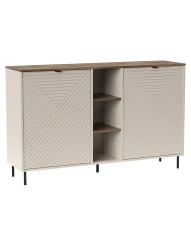 Comodă EYCO 2D pentru dormitor/hol, 153.4x40x95.4 cm, PAL/MDF cu finisaj stejar castello | MobilaOK