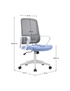 Scaun de birou SALOMO, birou, 63x56.5x99-109 cm, plasă/plastic | MobilaOK 2