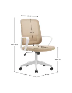 Scaun de birou SALOMO, birou, 63x56.5x99-109 cm, plastic și plasă | MobilaOK 2