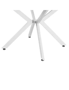 Masă extensibilă de dining, albă, 100x100-140x75 cm, ABERO TIP 1 | MobilaOK 2
