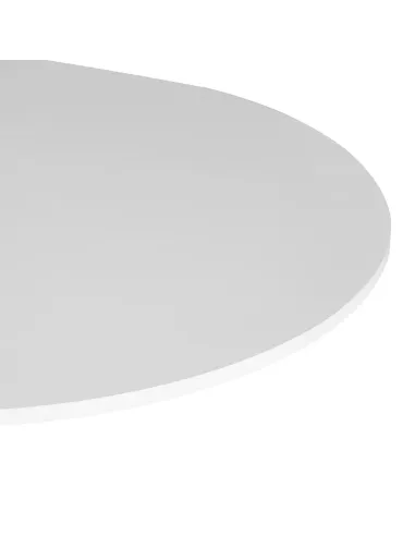 Masă extensibilă de dining, albă, 100x100-140x75 cm, ABERO TIP 1 | MobilaOK