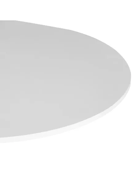 Masă extensibilă de dining, albă, 100x100-140x75 cm, ABERO TIP 1 | MobilaOK