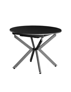 Masă dining extensibilă ABERO, living/sufragerie, 100x100-140x75 cm, MDF | MobilaOK