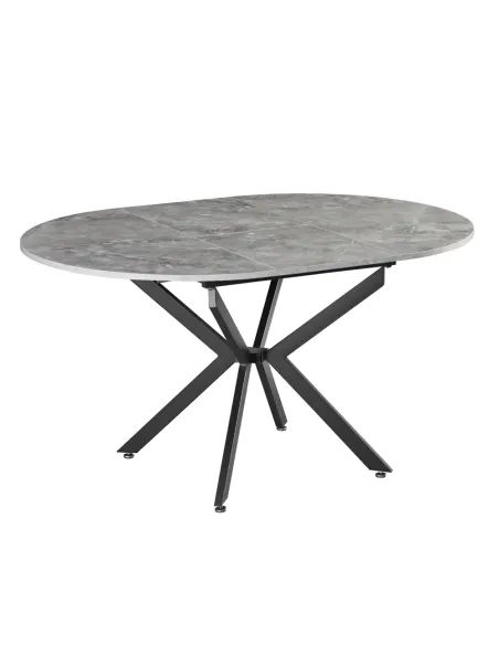Masă Dining ABERO, living/bucătărie, 100x100-140x75 cm, MDF | MobilaOK