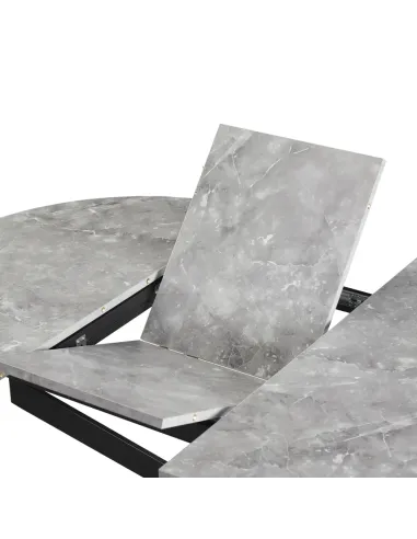 Masă Dining ABERO, living/bucătărie, 100x100-140x75 cm, MDF | MobilaOK