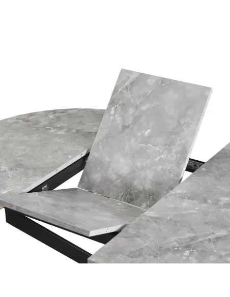 Masă Dining ABERO, living/bucătărie, 100x100-140x75 cm, MDF | MobilaOK