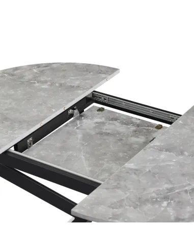 Masă Dining ABERO, living/bucătărie, 100x100-140x75 cm, MDF | MobilaOK