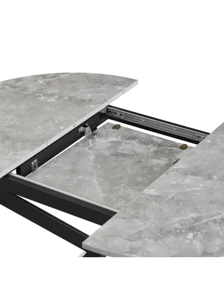Masă Dining ABERO, living/bucătărie, 100x100-140x75 cm, MDF | MobilaOK