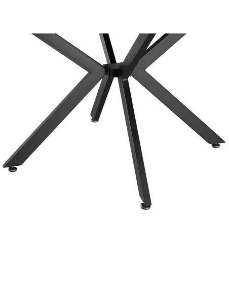 Masă extensibilă de dining, stejar deschis/neagră, 100x100-140x75 cm, ABERO TIP 1 | MobilaOK