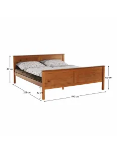 Pat KONDELA dormitor 190x213x82 cm, lemn de pin și PAL laminat | MobilaOK 2